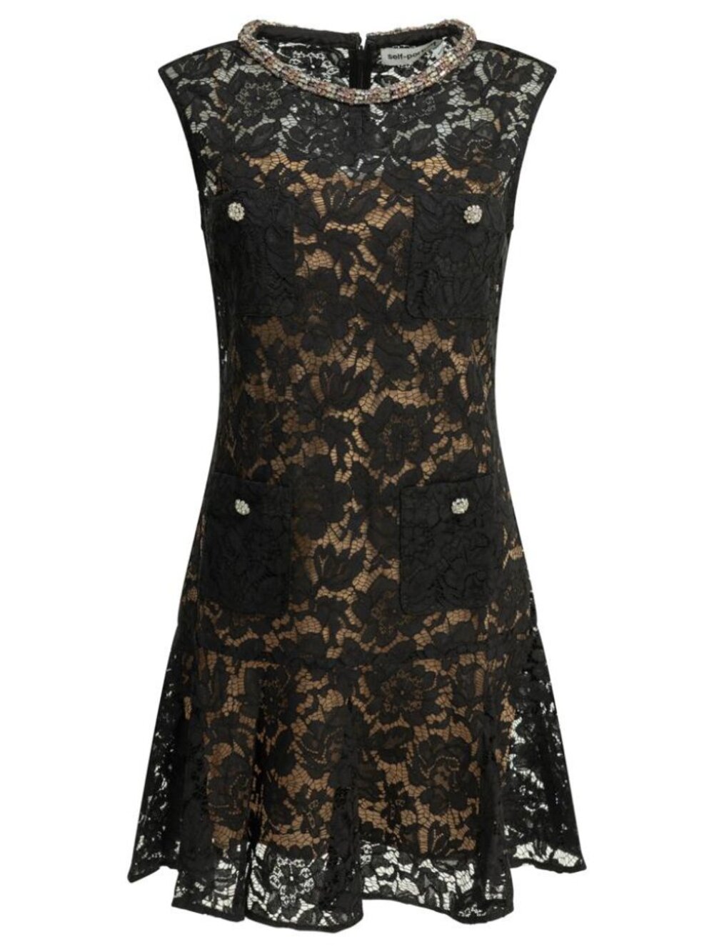 Self-Portrait Embroidered Short Dress Tag Size 14 Women